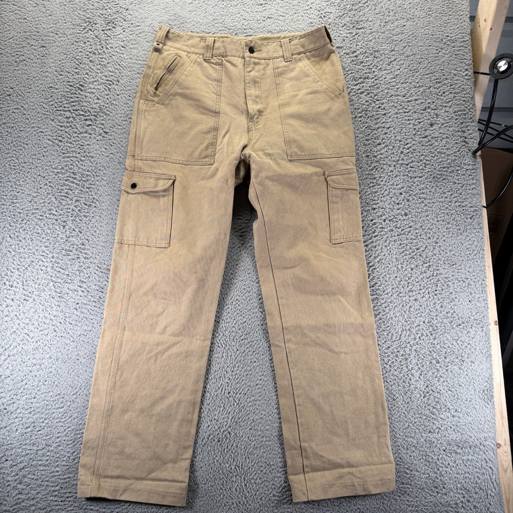 Saratoga Pant Mens 34x33 Brown Cotton Cargo Straight‎ Workwear Utility Tactical